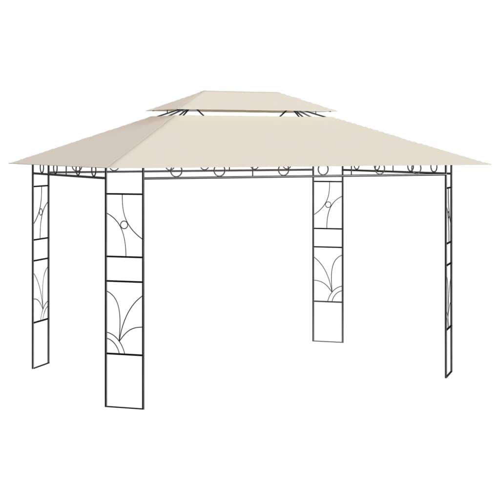 Pergola Jardin - Tonnelle de jardin - Belvédère 4x3x2,7 m Crème 160 g/m² MI46 - Image 2