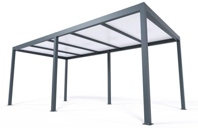 Carport aluminium autoportant 3x6 m anthracite Fabriqué en France - Image 5