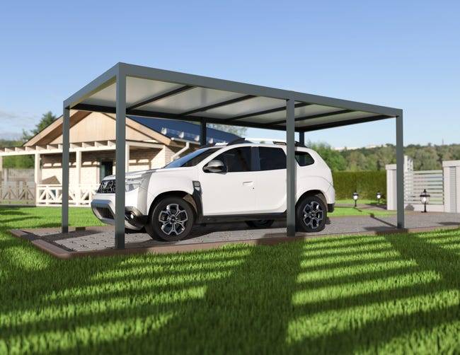 Carport aluminium autoportant 3x6 m anthracite Fabriqué en France - Image 4