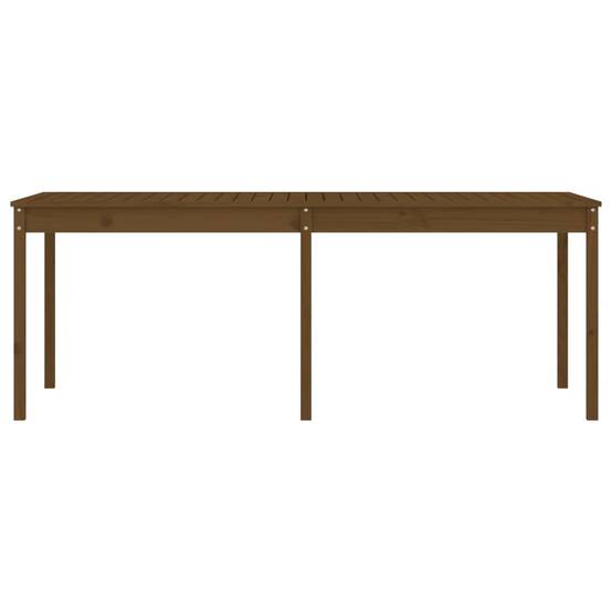 Table de jardin bois massif de pin marron miel 203,5 x 100 x 76 cm - PANGIVO - Image 5