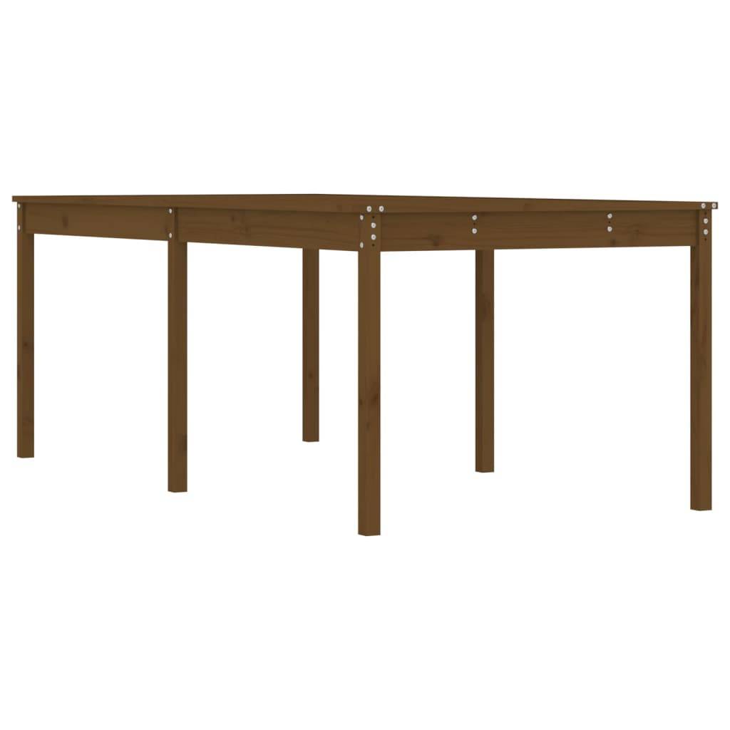 Table de jardin bois massif de pin marron miel 203,5 x 100 x 76 cm - PANGIVO - Image 2