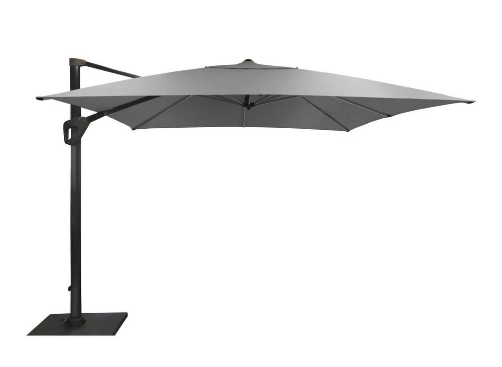 Proloisirs - Parasol déporté Elios Novasun alu/novasun - grey/chiné clair 3x3 m PROLOISIRS