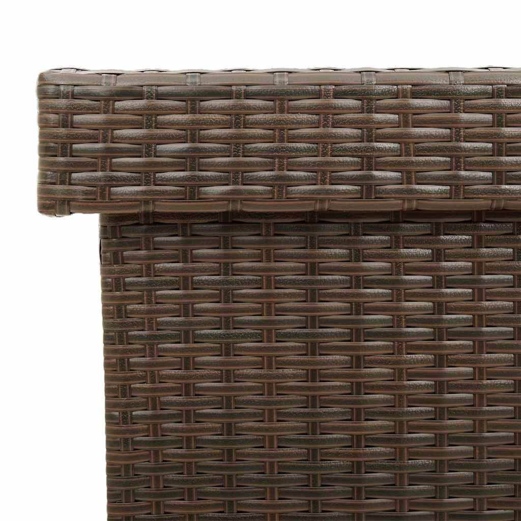Malle de Rangement Extérieur XXL Poly Rotin à Roulettes Étanche avec Vérin à Gaz Marron 160x55x75 cm – ComfortXL Outdoor Living - Image 10