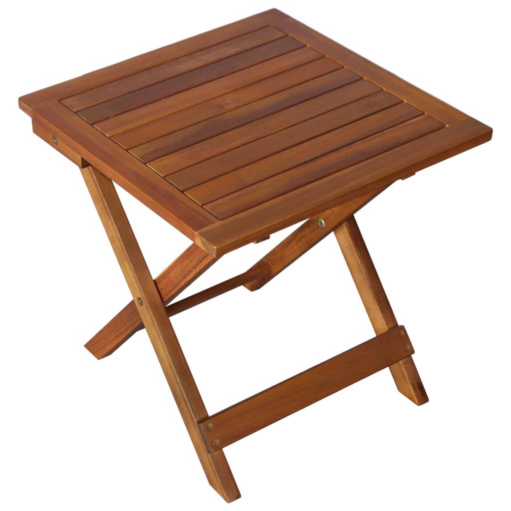 Helloshop26 - Transat chaise longue bain de soleil lit de jardin terrasse meuble d'extérieur avec table à thé 3 pcs bois d'acacia massif - Imagen 9