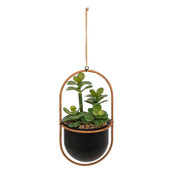 Plante suspendue avec pot en métal - H. 31 cm - Atmosphera - Image 1