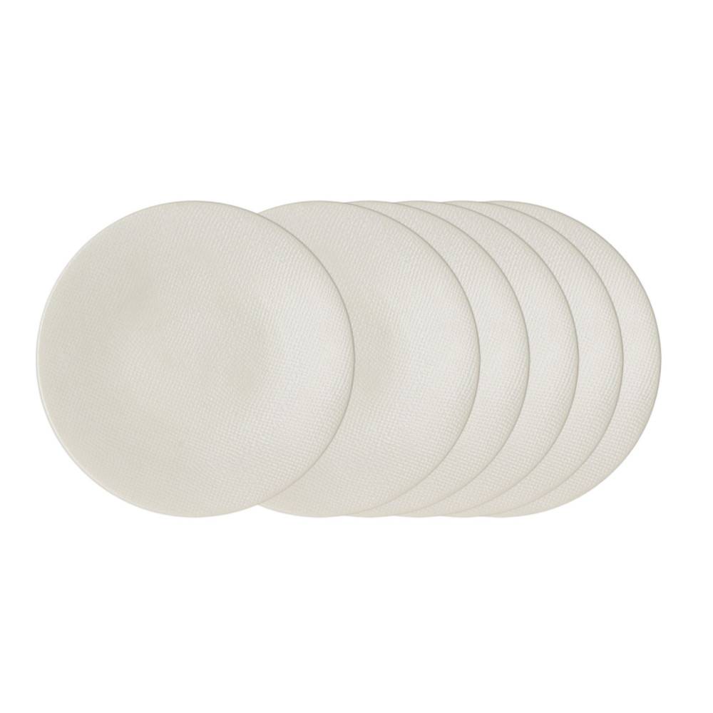 Table Passion - Assiette plate Vésuvio blanc 27 cm (lot de 6)