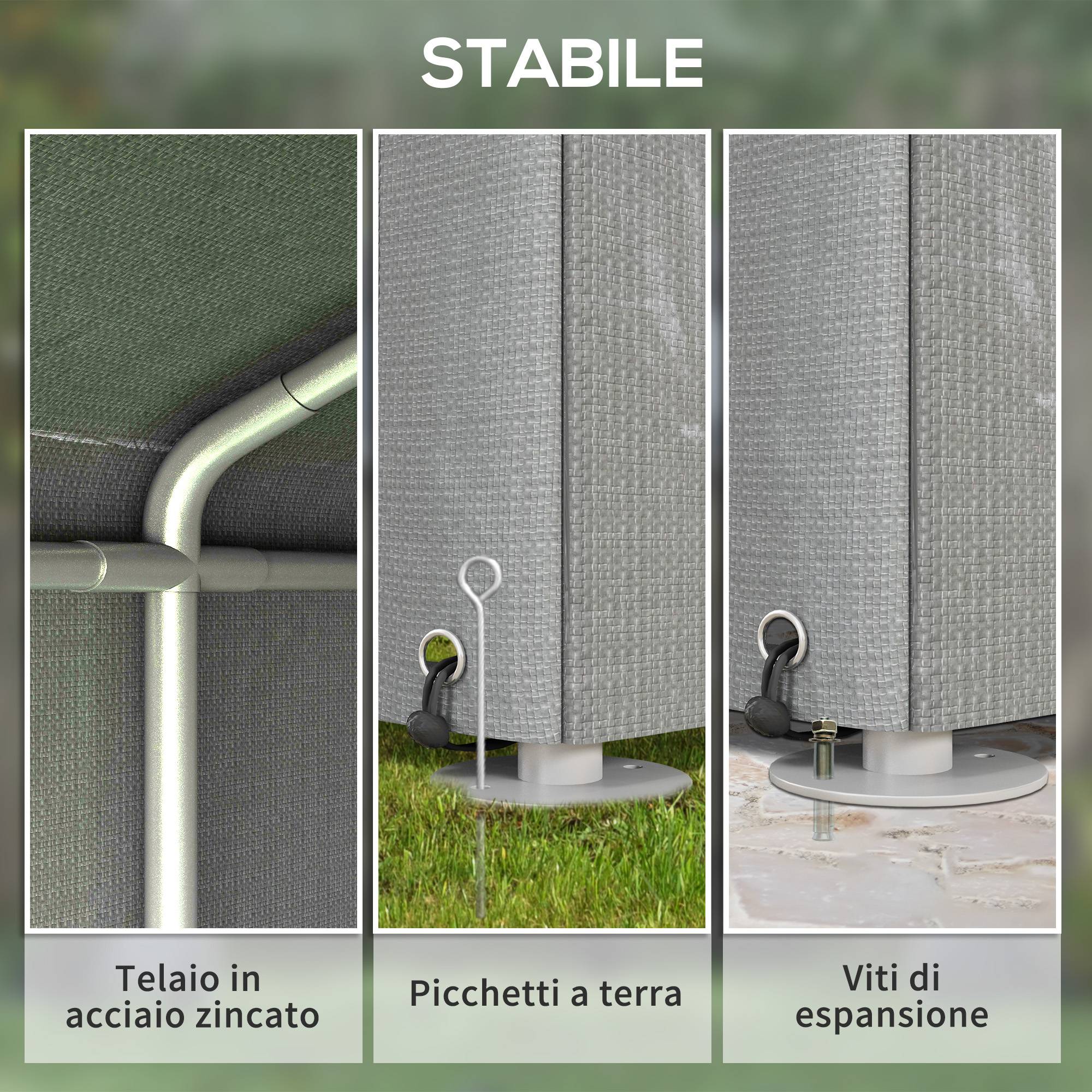 ComfortXL - Tente abri vélos métal extérieur housse PE porte zippée 160x218cm gris clair - ComfortXL Outdoor Living - Image 8