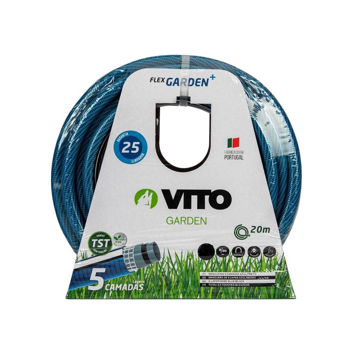Tuyau arrosage PVC Ø 15mm/ 20m 5 Couches 20 bars Anti torsions Anti Algues VITO - Image 2