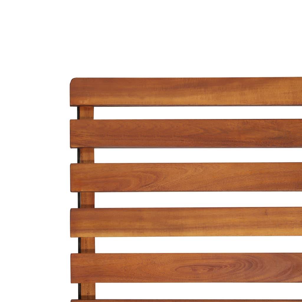 Helloshop26 - Chaise longue d'extérieur bois d'acacia solide - Imagen 4