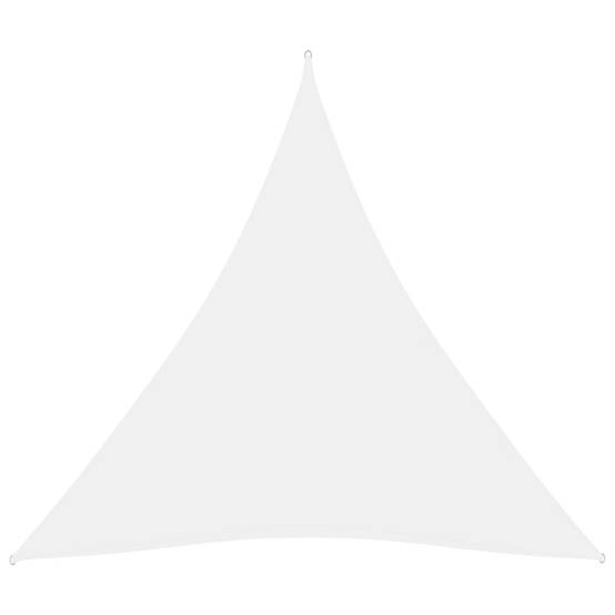 Helloshop26 - Voile toile d'ombrage parasol tissu oxford triangulaire 5 x 5 x 5 m blanc - Imagen 1