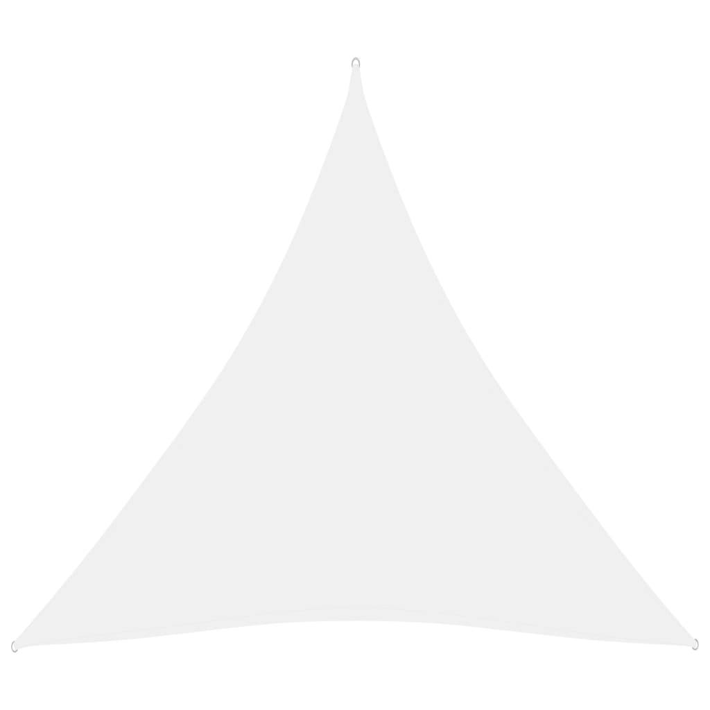 Helloshop26 - Voile toile d'ombrage parasol tissu oxford triangulaire 5 x 5 x 5 m blanc - Imagen 1