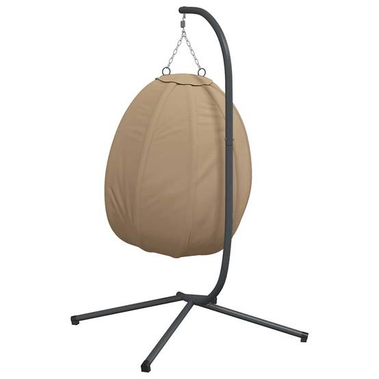 ComfortXL - Siège Cocon en Rotin Naturel Tressé sur Support Acier avec Coussins Doux pour Ambiance Rustique Chic Taupe – ComfortXL Outdoor Living - Image 6
