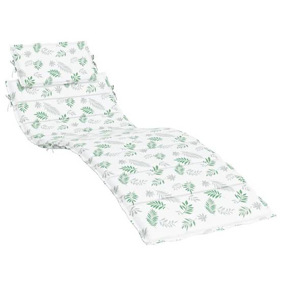PANGIVO - Coussin de chaise longue tissu oxford motif feuilles 186 x 58 x 3 cm - PANGIVO - Image 2