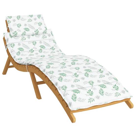PANGIVO - Coussin de chaise longue tissu oxford motif feuilles 186 x 58 x 3 cm - PANGIVO - Image 3