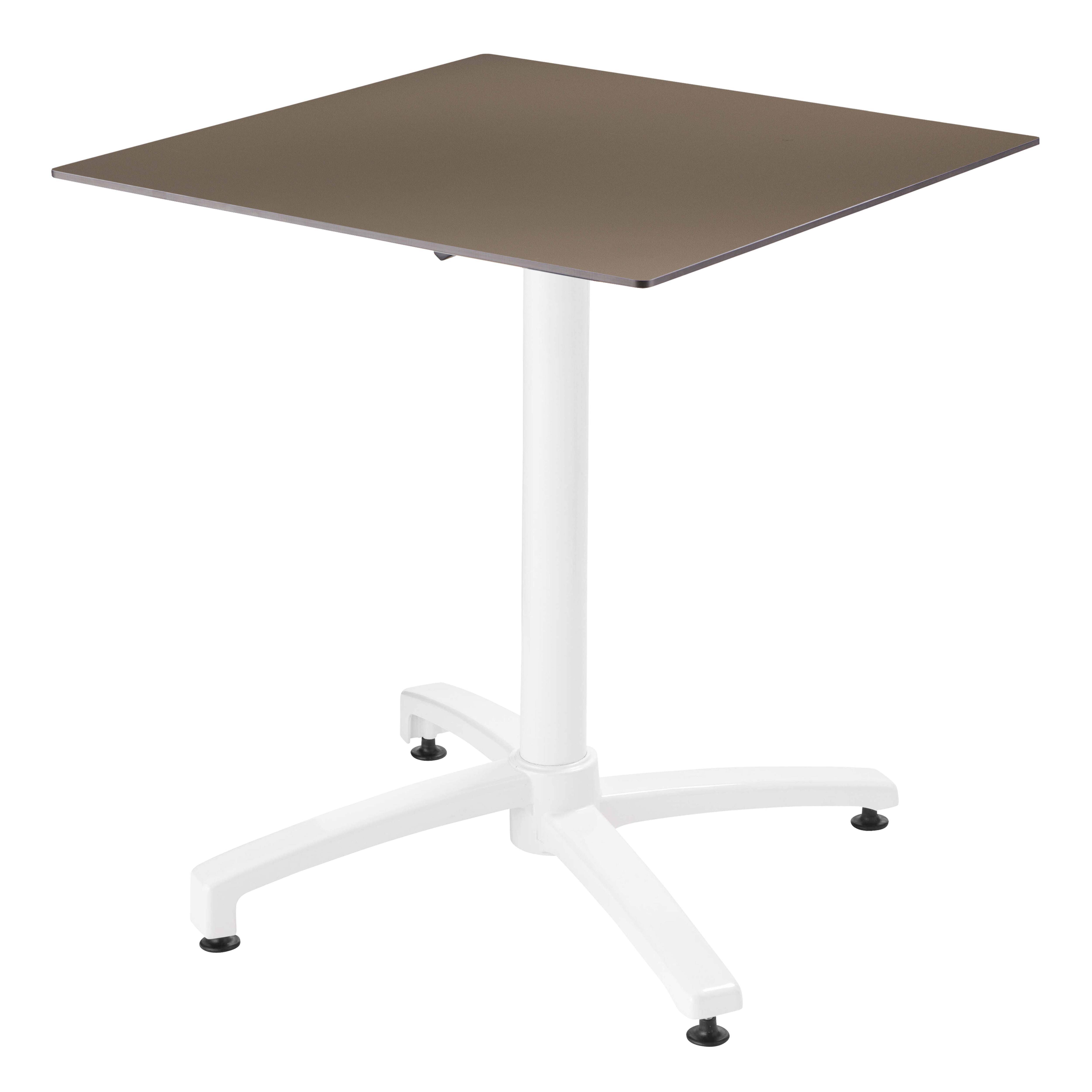 Oviala - Table de terrasse carrée 70 x 70 cm inclinable stratifié taupe Opéra - Oviala - Imagen 1
