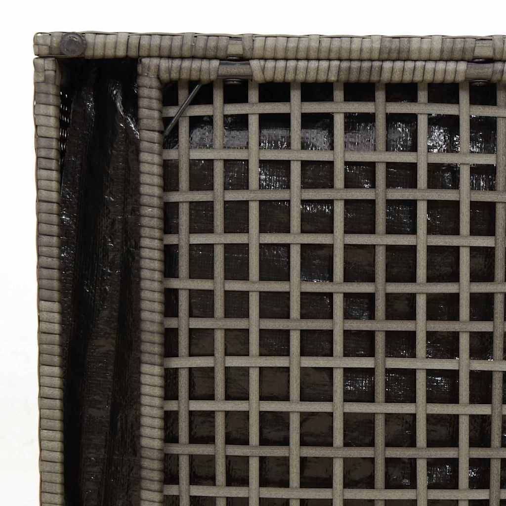Coffre de Jardin Carré Polyrotin 125L Rangement Coussins et Outils Gris 50x50x50 cm – ComfortXL Outdoor Living - Image 8