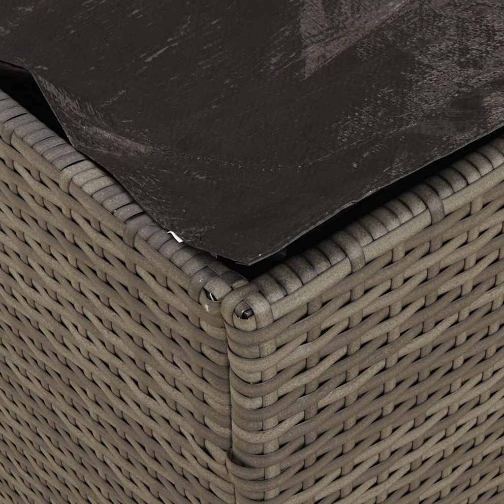 Coffre de Jardin Carré Polyrotin 125L Rangement Coussins et Outils Gris 50x50x50 cm – ComfortXL Outdoor Living - Image 9