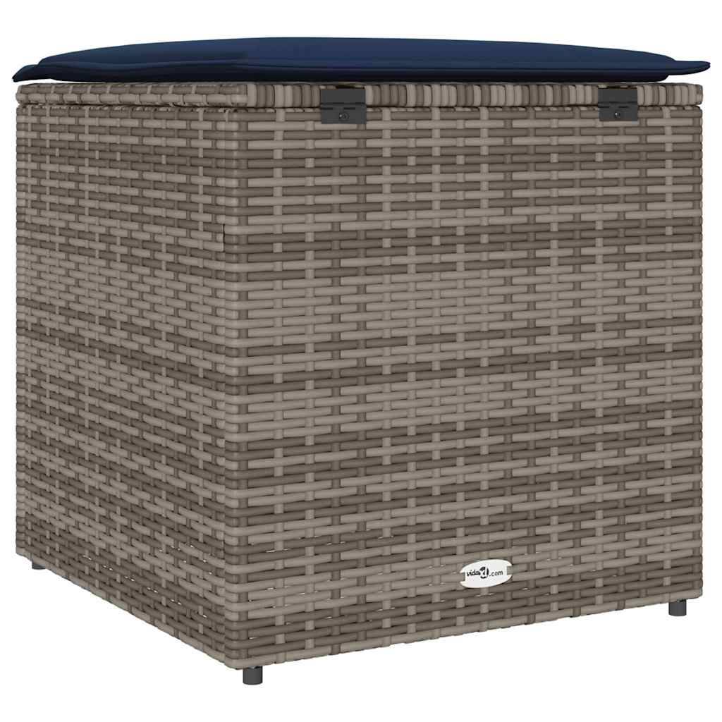 Coffre de Jardin Carré Polyrotin 125L Rangement Coussins et Outils Gris 50x50x50 cm – ComfortXL Outdoor Living - Image 7