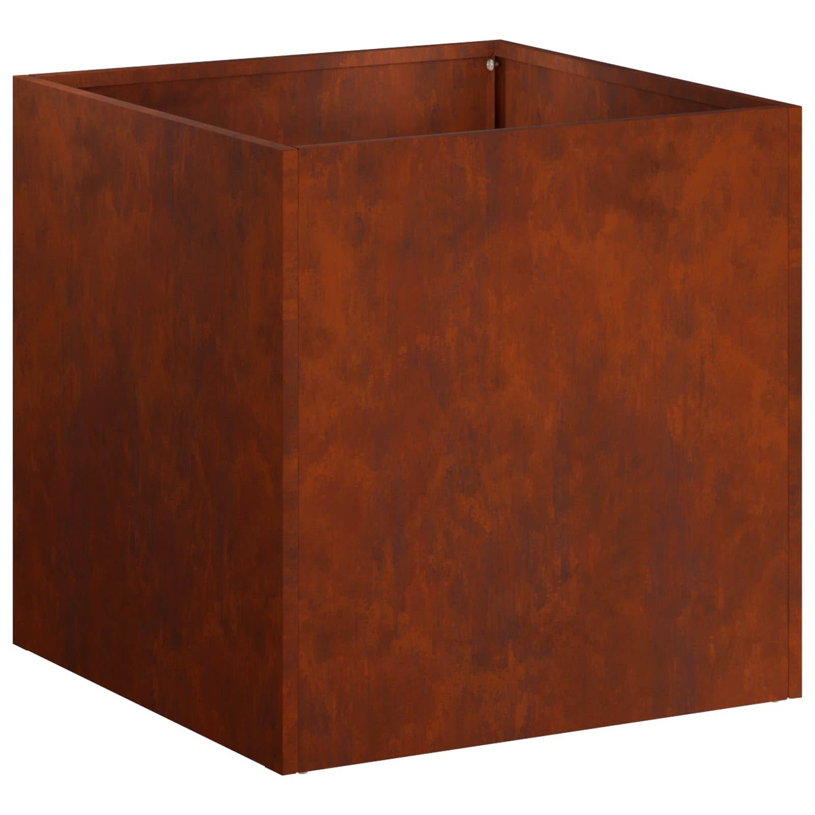 Vidaxl - Cache-pot de jardin 2 pc Rouillé 35 x 35 x 35 cm Acier patiné vidaXL 8004965 - Image 5