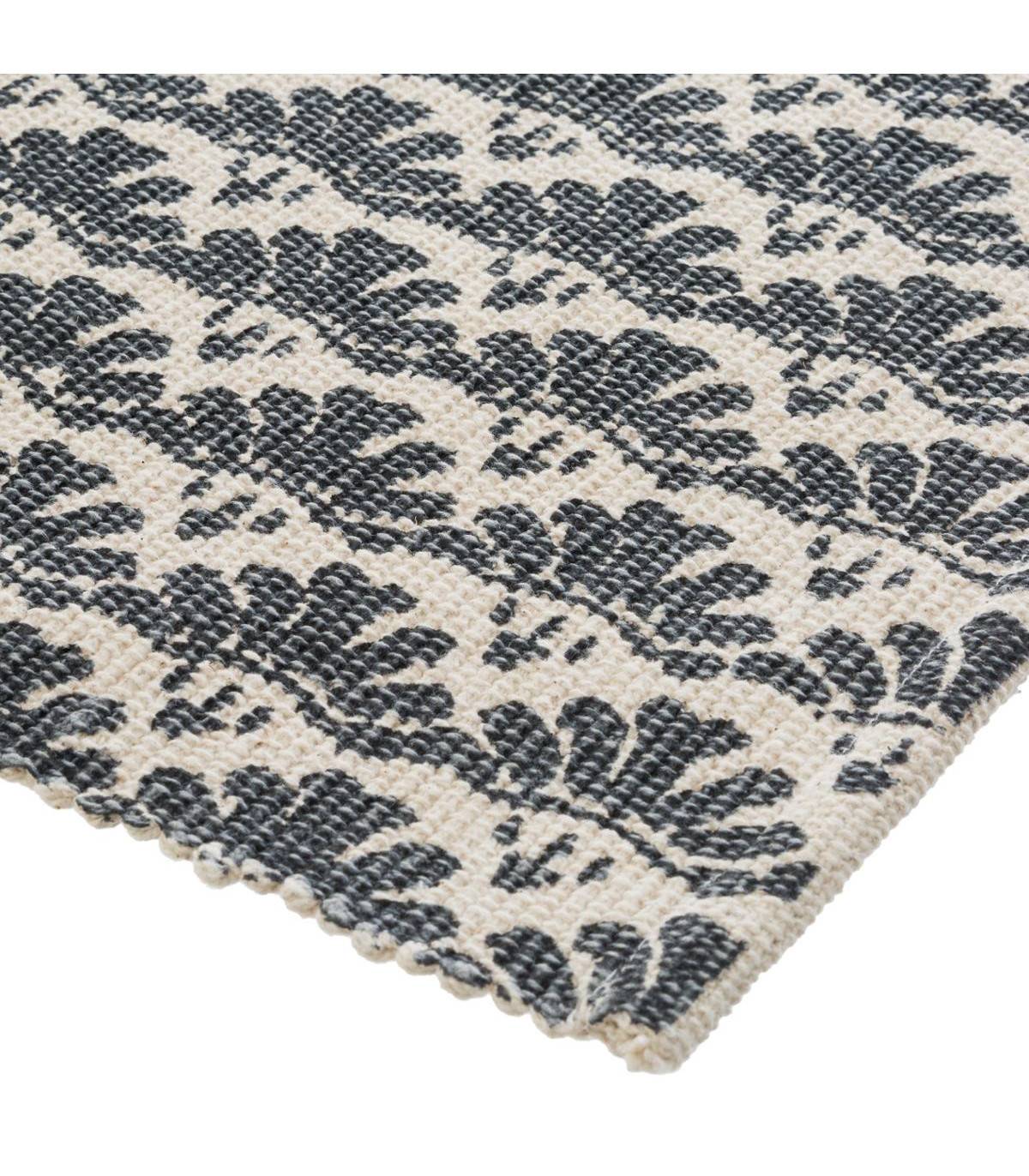 Tapis décoratif en Coton imprimé Gris Foncé 60 x 90 cm - Imagen 2