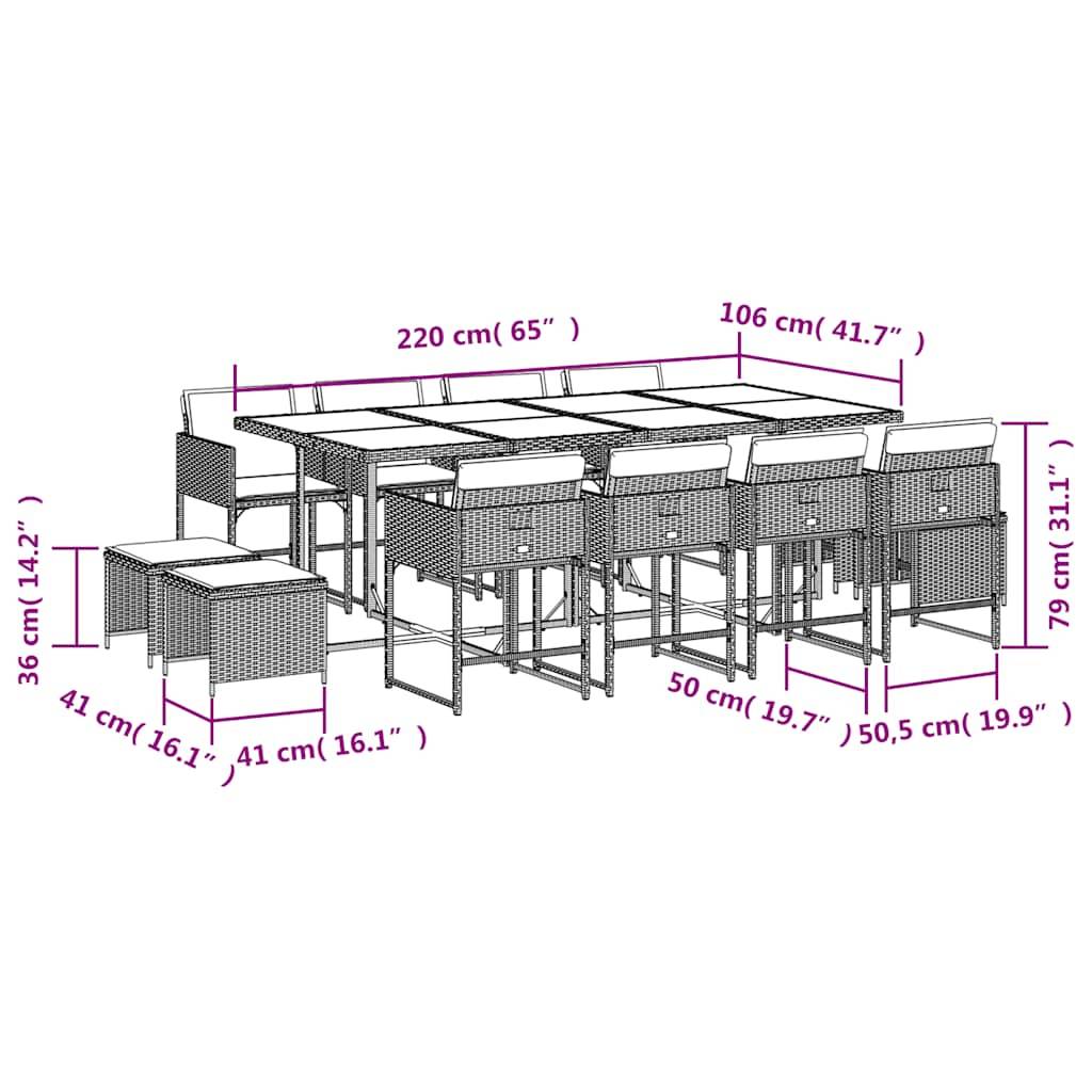 ComfortXL - Salon de Jardin Encastrable 12 Places Résine Tressée et Verre pour Terrasse Beige – ComfortXL Outdoor Living - Image 10