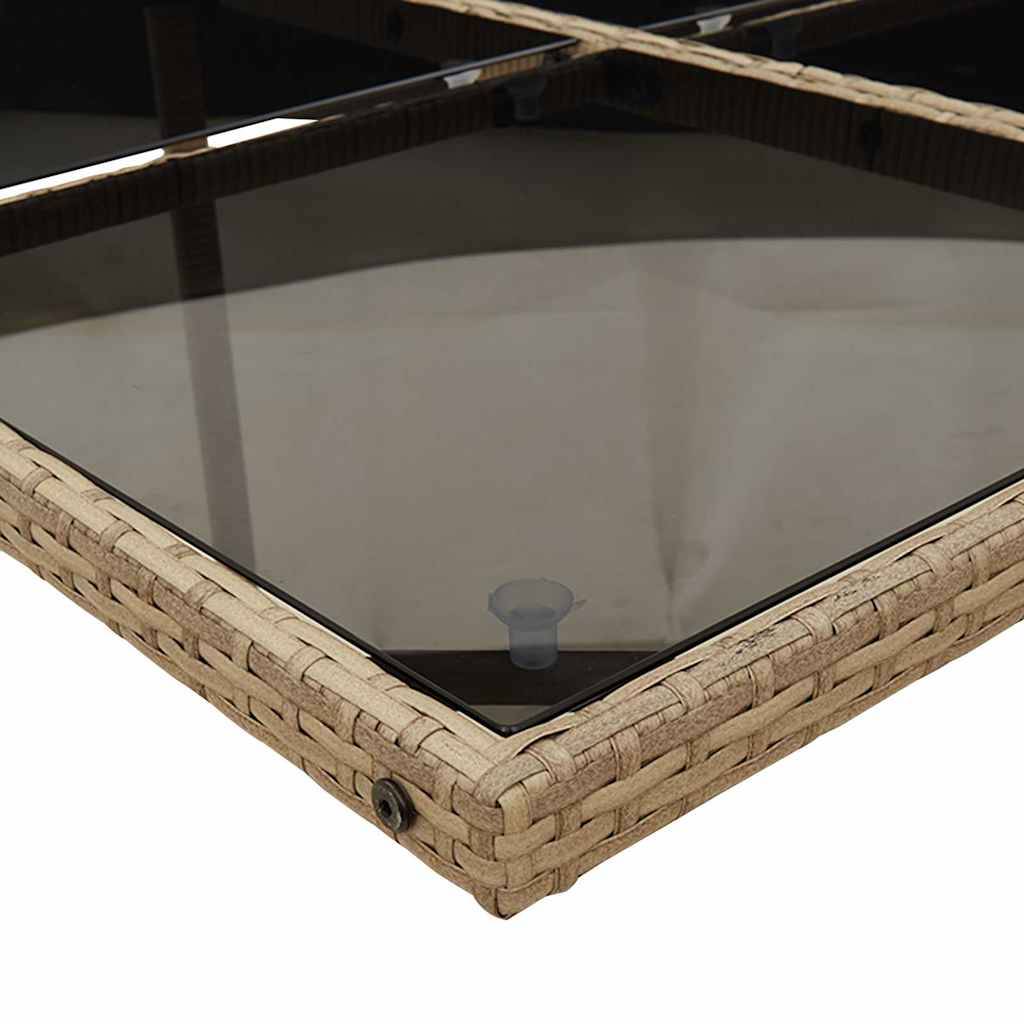 ComfortXL - Salon de Jardin Encastrable 12 Places Résine Tressée et Verre pour Terrasse Beige – ComfortXL Outdoor Living - Image 7