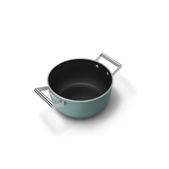 Faitout vert émeraude mat 24cm + couvercle CSF2412EGM Smeg - Image 6