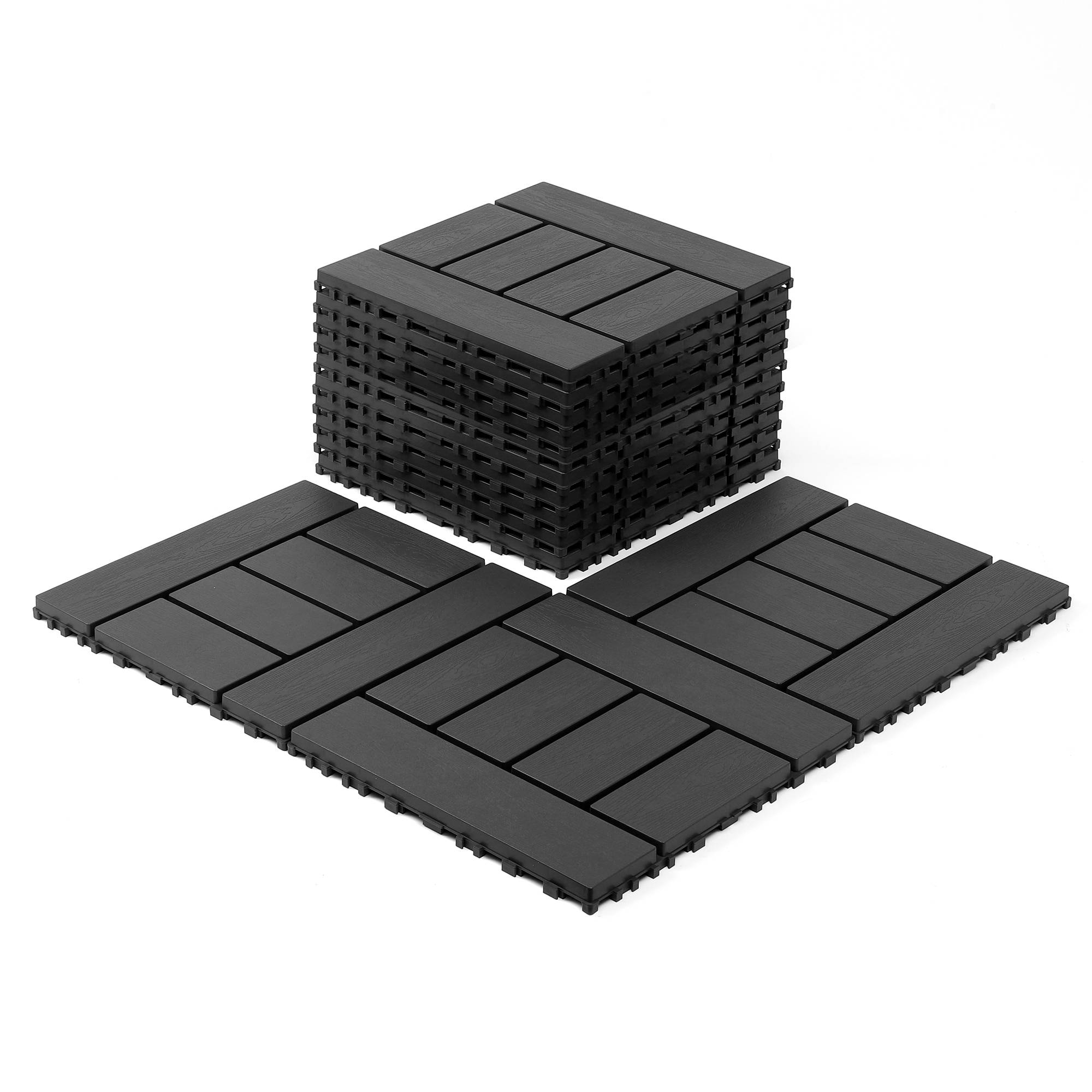 PANGIVO - Dalles de terrasses polypropylène gris 30 x 30 x 2 cm - PANGIVO - Image 2