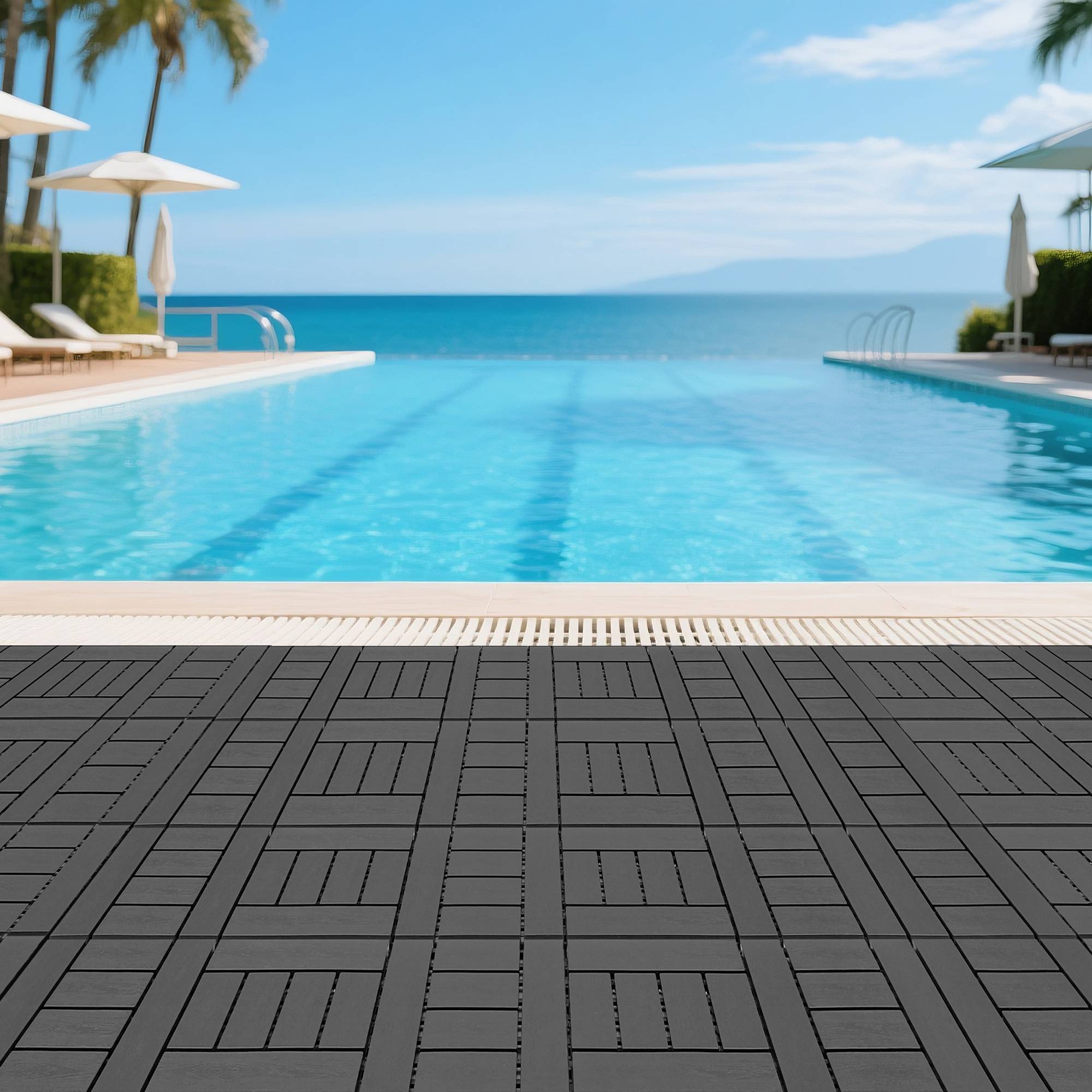 PANGIVO - Dalles de terrasses polypropylène gris 30 x 30 x 2 cm - PANGIVO - Image 8