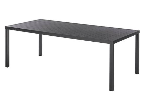 Hesperide - Table de jardin rectangulaire "Piazza" graphite 8 places en aluminium traité époxy Hespéride - Image 2