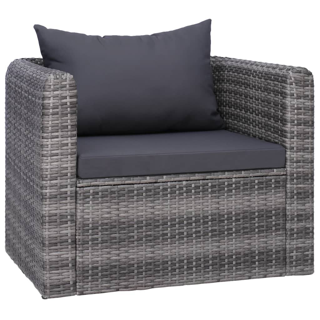 Vidaxl - Salon de jardin 6 pcs et coussins et oreillers Résine tressée vidaXL 44159 - Imagen 9