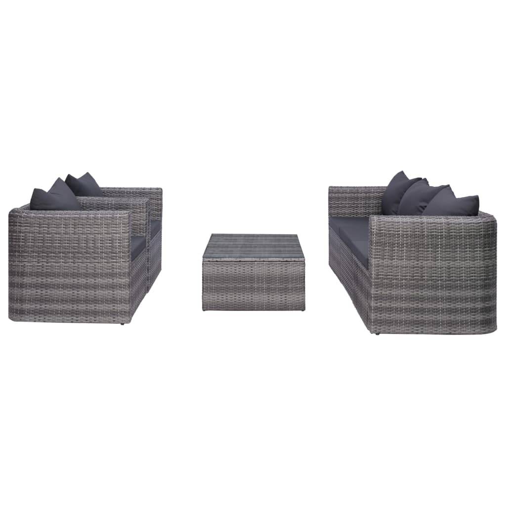 Vidaxl - Salon de jardin 6 pcs et coussins et oreillers Résine tressée vidaXL 44159 - Imagen 8