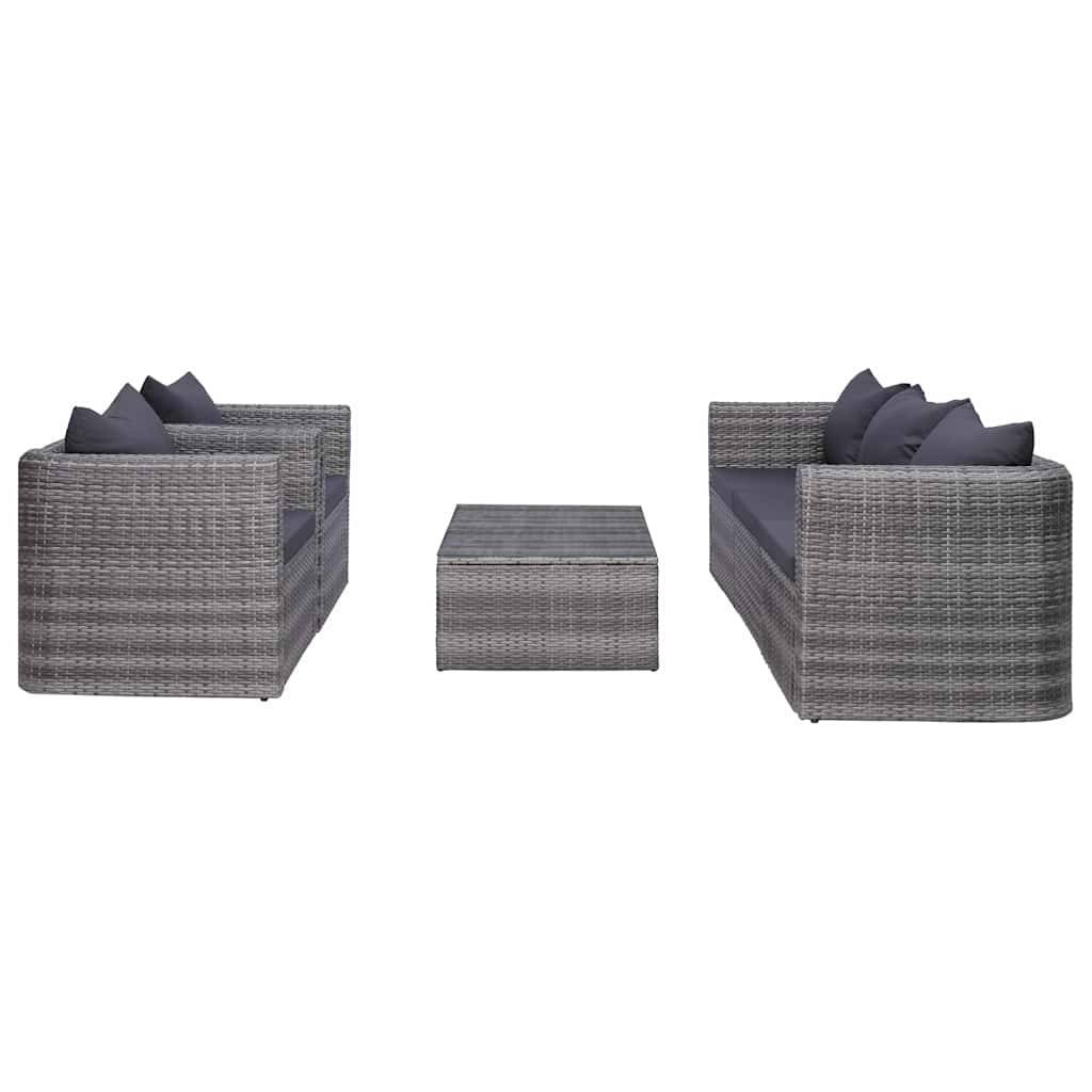 Vidaxl - Salon de jardin 6 pcs et coussins et oreillers Résine tressée vidaXL 44159 - Imagen 2