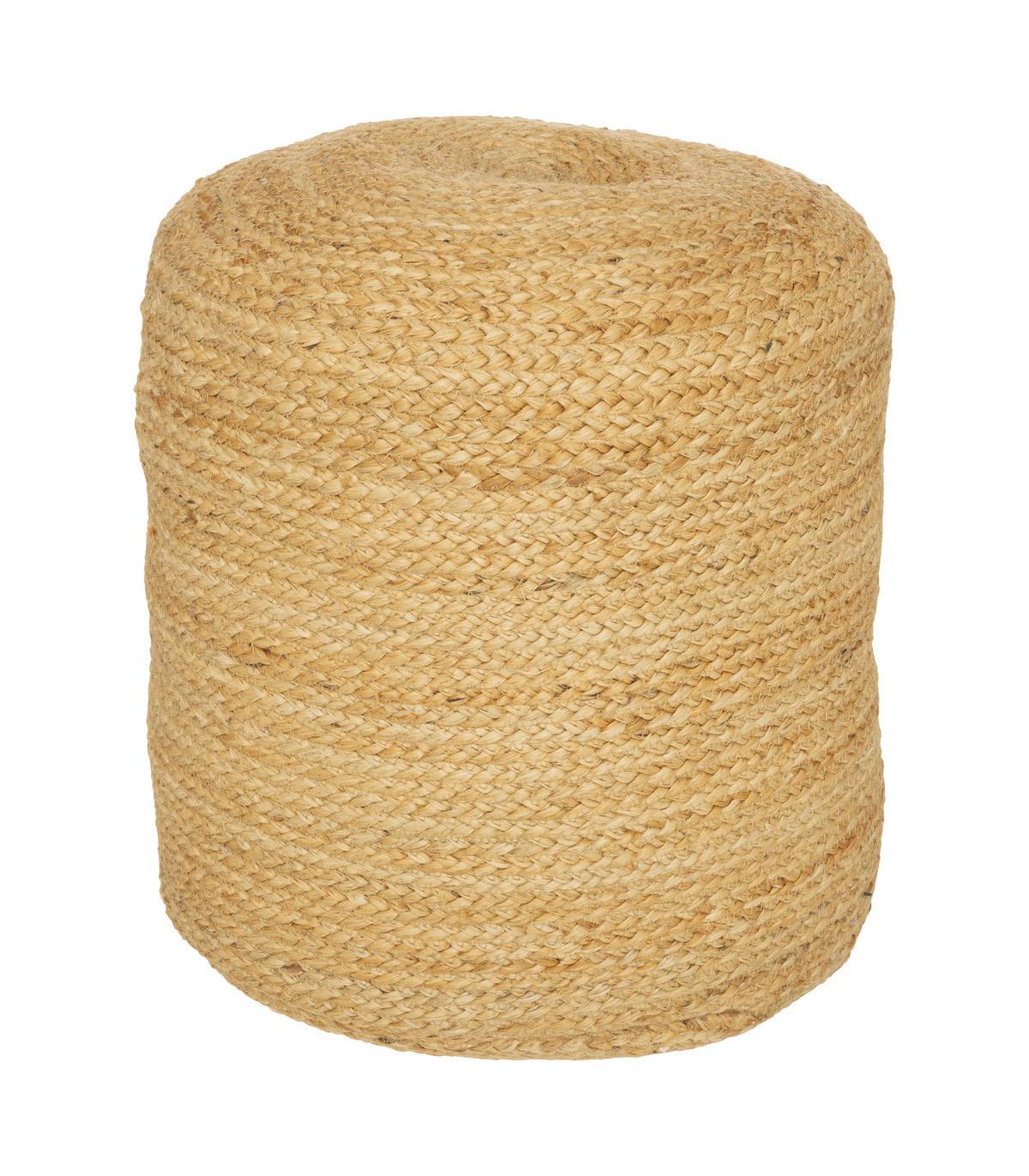 Pouf en Jute et Coton D 40 x H 40 cm - Imagen 1