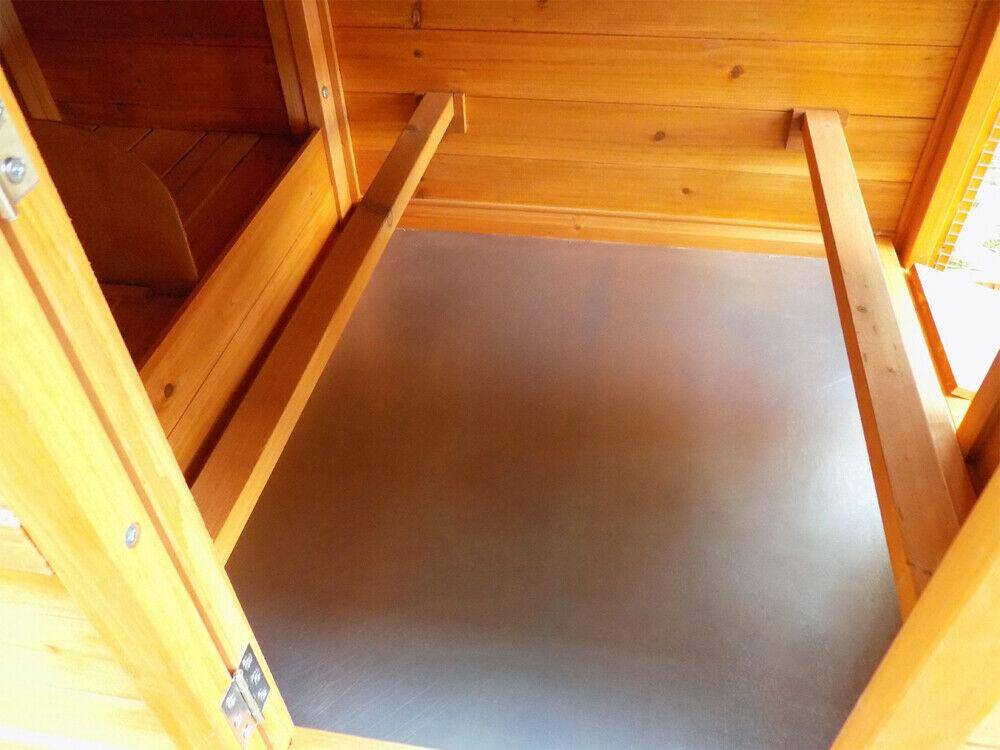 Helloshop26 - Cabane clapier à lapins rongeurs poulailler lapinière ou autres petits animaux 165 cm en bois brun - Imagen 4