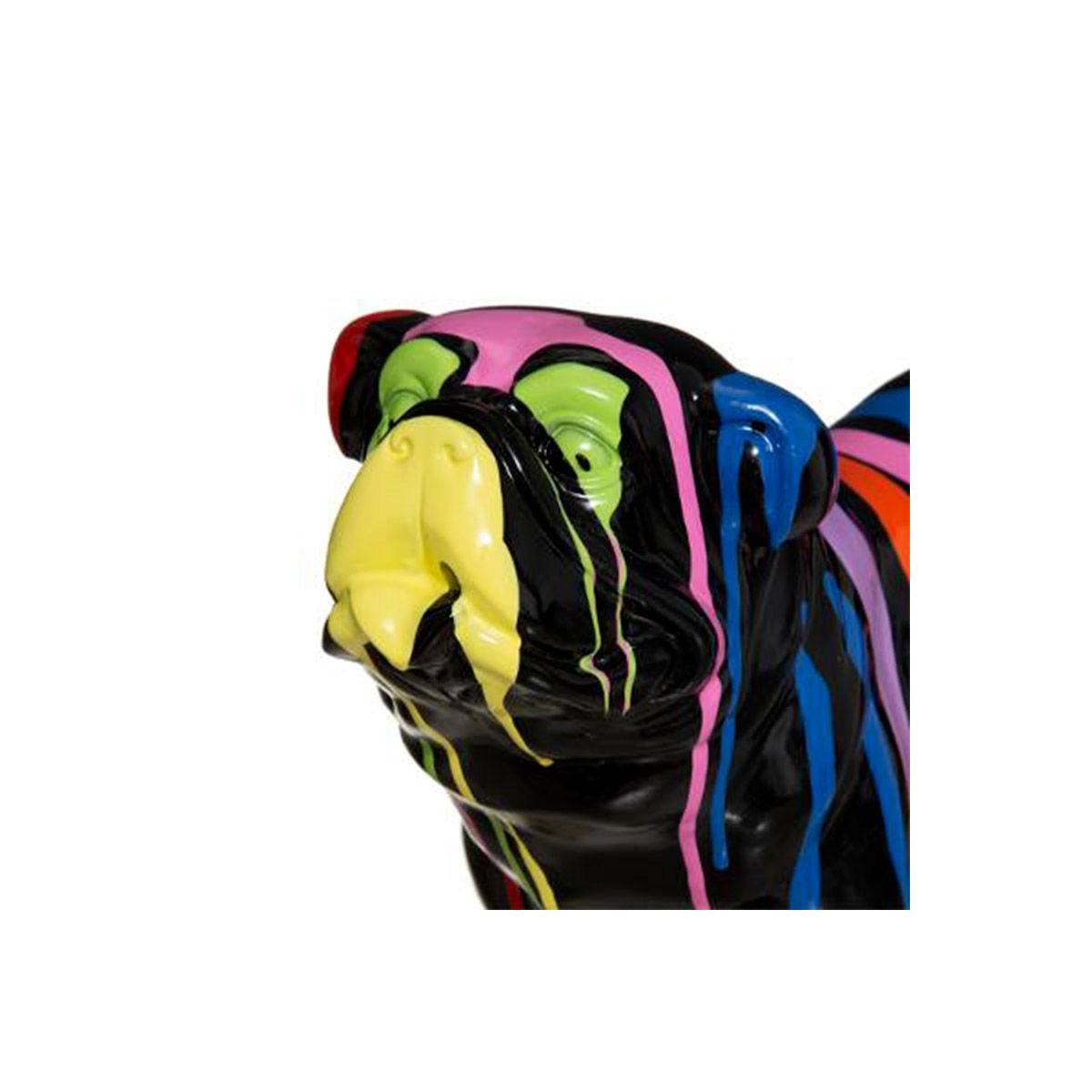Atmosphera - Chien décoratif en résine Noire et peint Trash L 25 cm - Imagen 3