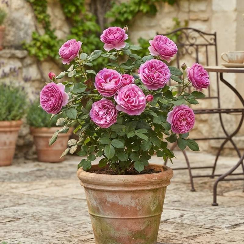 Rosier à grandes fleurs Catherine de Médicis® 'KORjupvio' à fleurs Rose/ - feuillage Caduc - Pot de 3L - 20/40 cm - Image 3