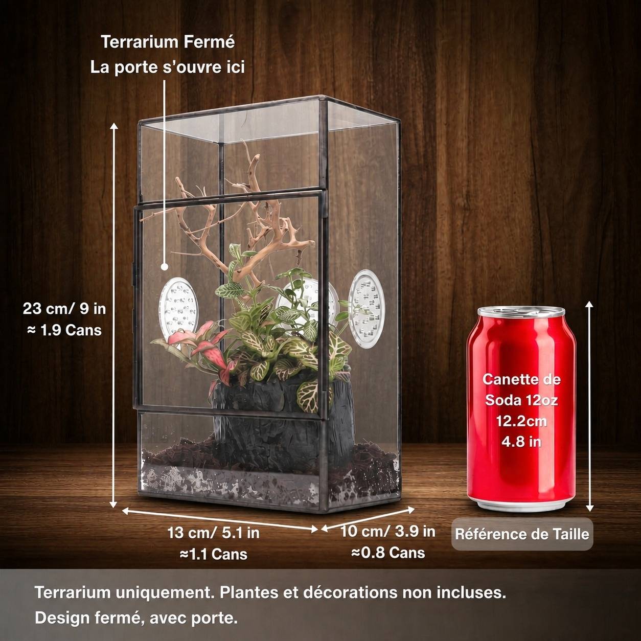 Terrarium Rectangulaire Vertical Porte Latérale et Trois Évents pour Grandes Araignées - Image 3