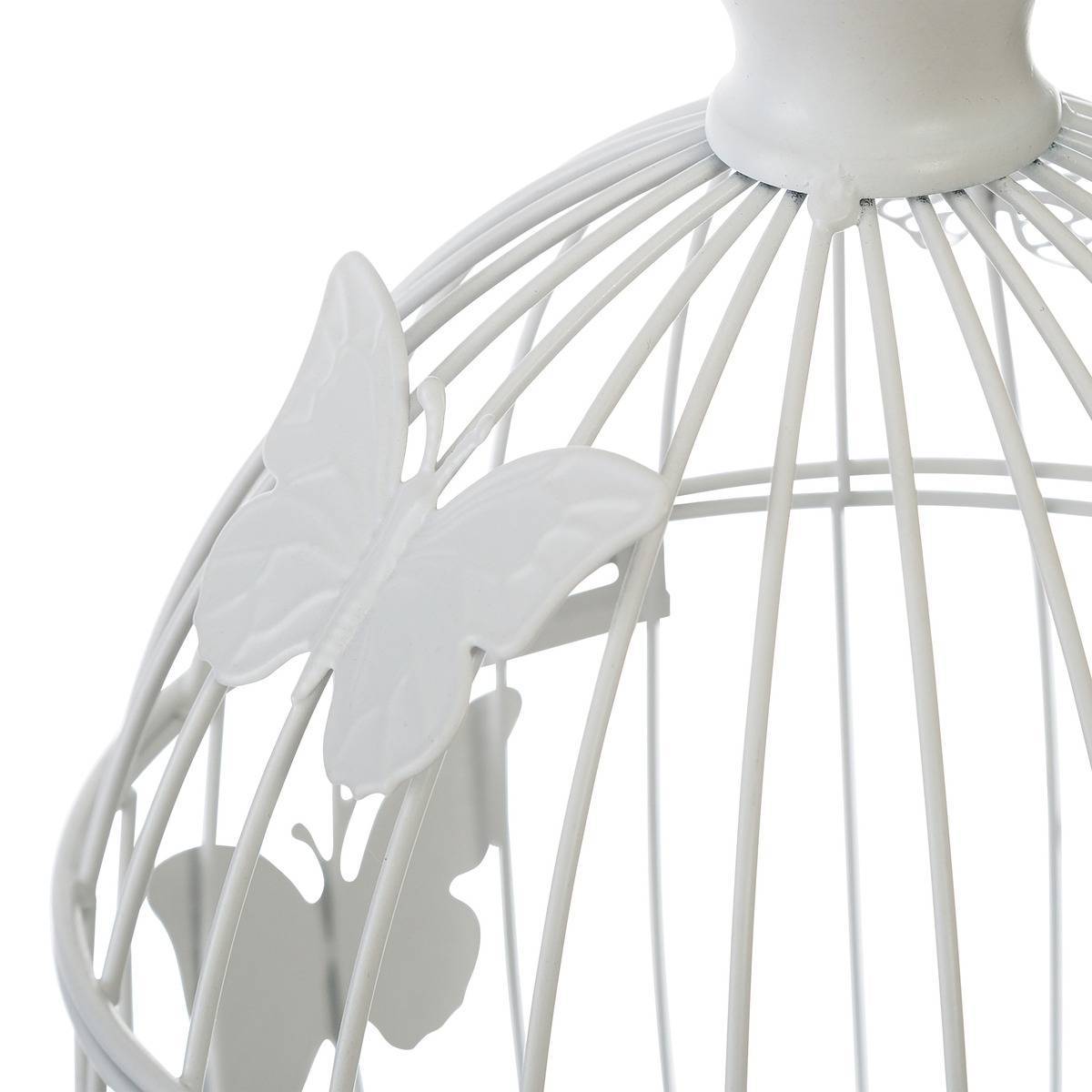 Atmosphera - Set de 2 cages "Yanna" en métal blanc D17/23,5cm - Atmosphera Créateur d'intérieur - Image 4