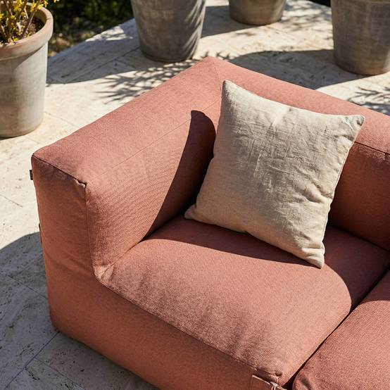 Oviala - Salon de jardin modulable avec 2 fauteuils d'angle terracotta Mixi - Oviala - Image 4