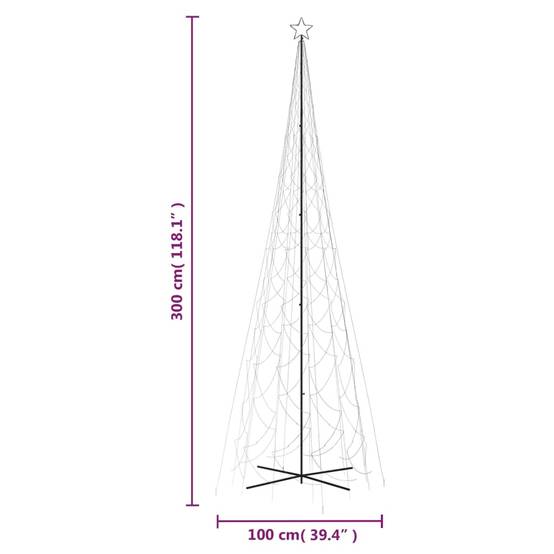 Arbre de No?l c?ne 500 LED Blanc froid 100x300 cm Arbre de No?l c?ne 500 LED Blanc froid 100x300 cm