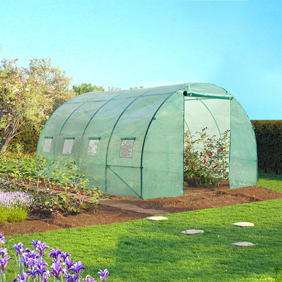 Serre tunnel de jardin 4 saisons 12M² verte gamme maraîchère ZEBRA 4x3M - Image 5