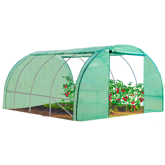 Serre tunnel de jardin 4 saisons 12M² verte gamme maraîchère ZEBRA 4x3M - Image 2