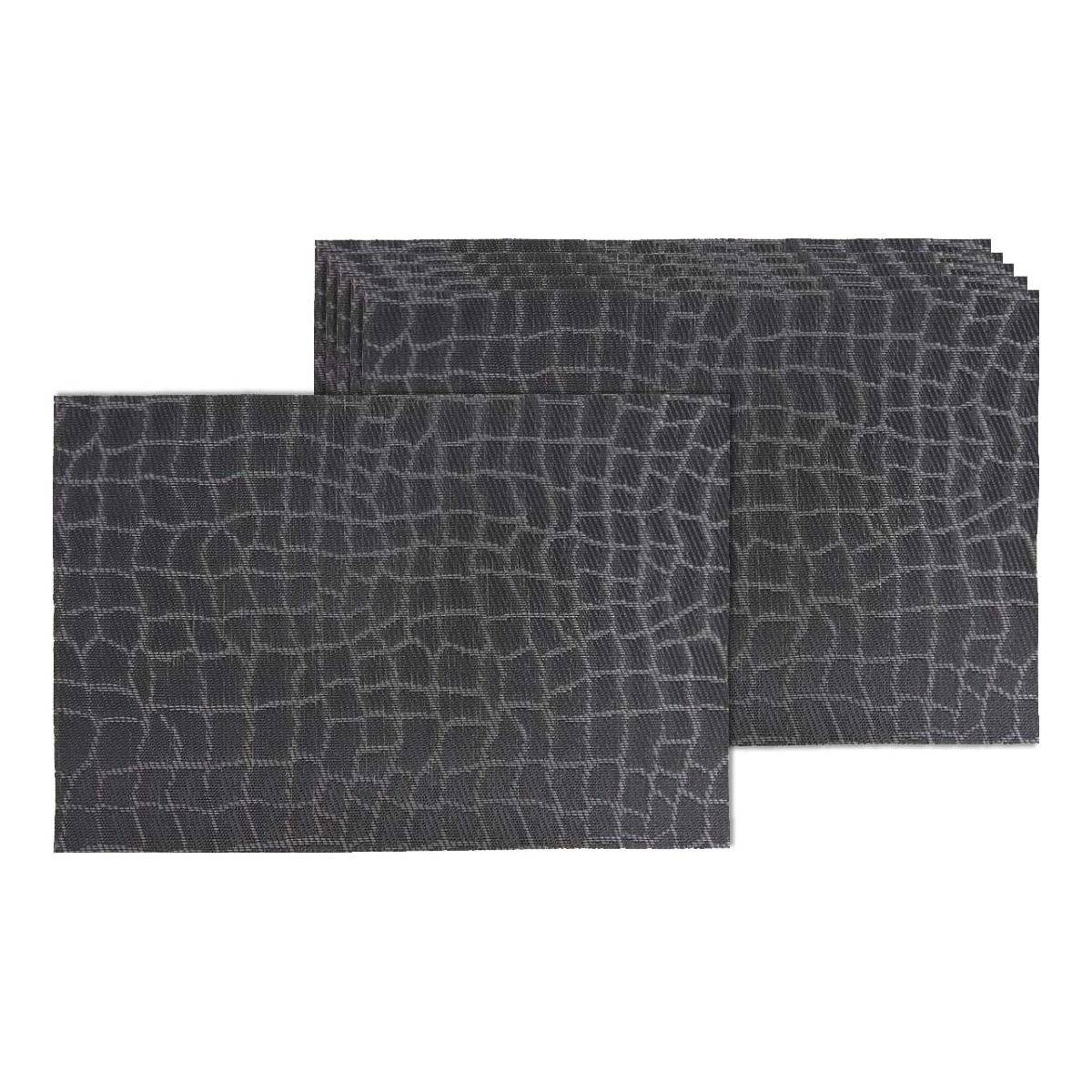 Aubry Gaspard - Set de table en vinyle croco (Lot de 6) - Imagen 1