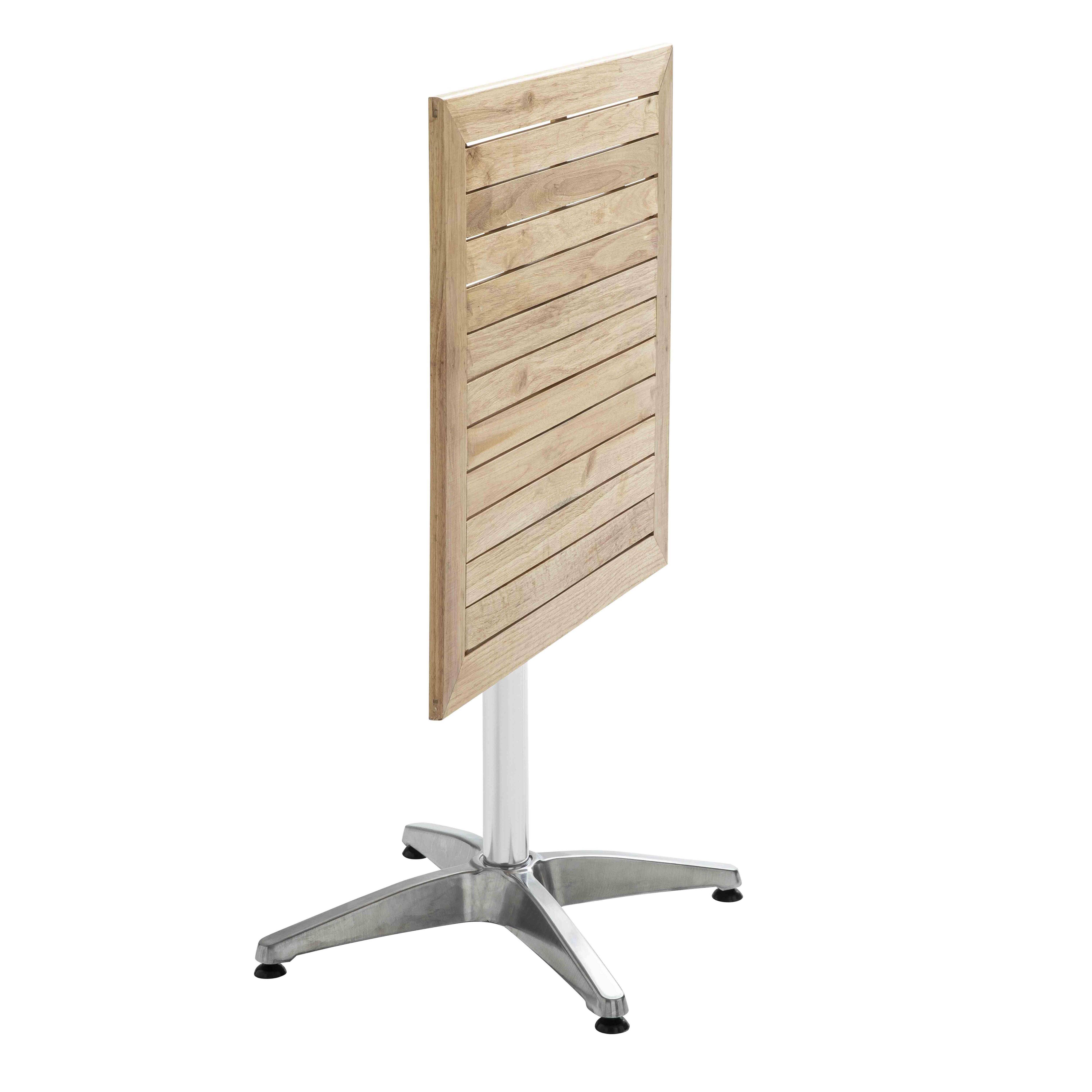 Oviala - Table de jardin pliante et 4 chaises en aluminium et bois Times square - Oviala - Imagen 3