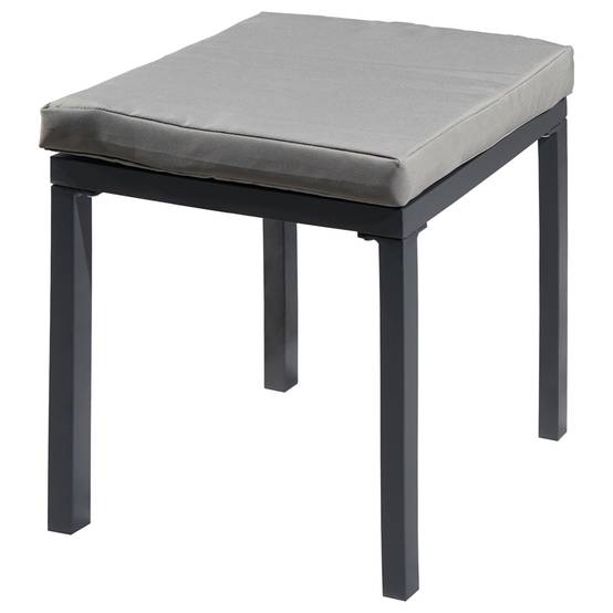 Happy Garden - Salon de jardin modulable IBIZA en tissu gris 7 places - aluminium anthracite - HAPPY GARDEN - Imagen 9