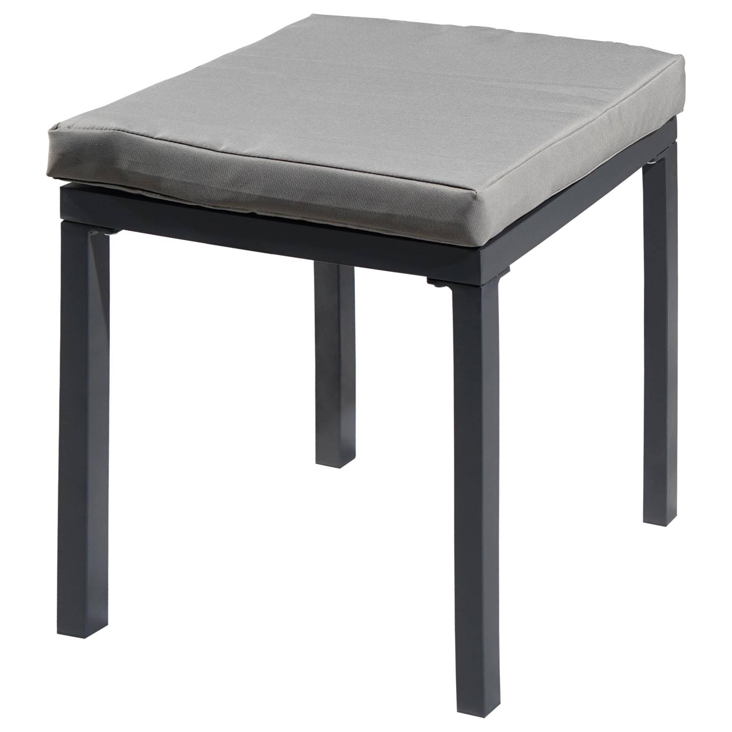 Happy Garden - Salon de jardin modulable IBIZA en tissu gris 7 places - aluminium anthracite - HAPPY GARDEN - Imagen 9