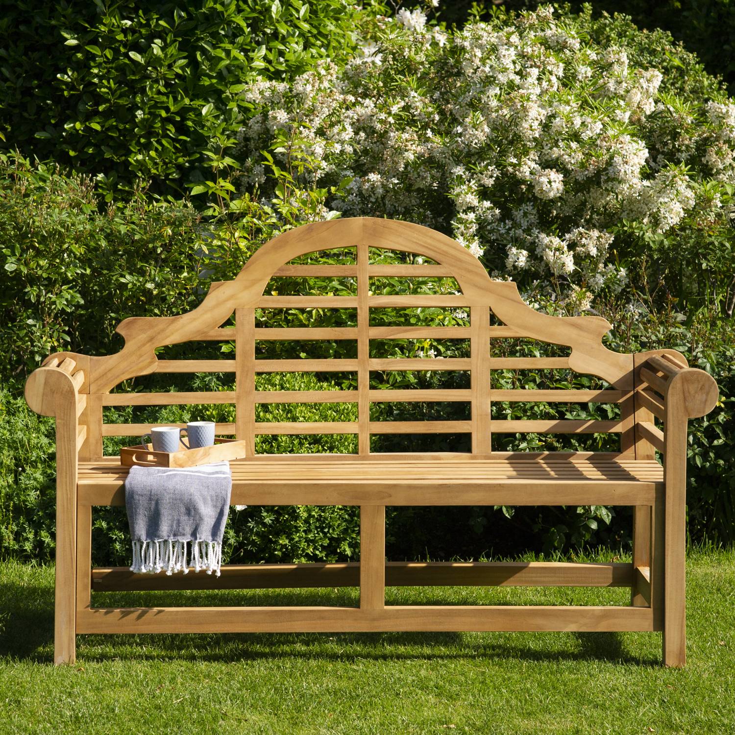Happy Garden - Banc de jardin en teck 150cm JAVA - HAPPY GARDEN - Imagen 2