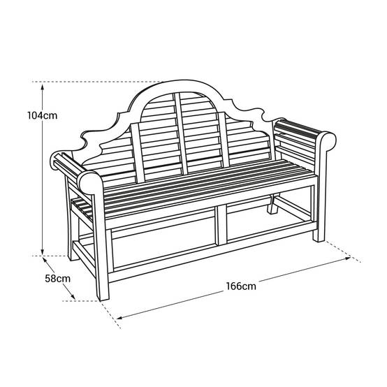 Happy Garden - Banc de jardin en teck 150cm JAVA - HAPPY GARDEN - Imagen 6