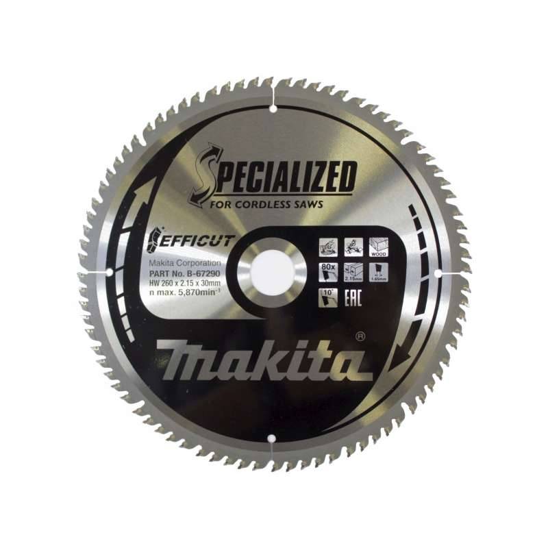 Makita - Lame de scie circulaire MAKITA B-67290 SPECIALIZED EFFICUT accu Ø260mm Makita